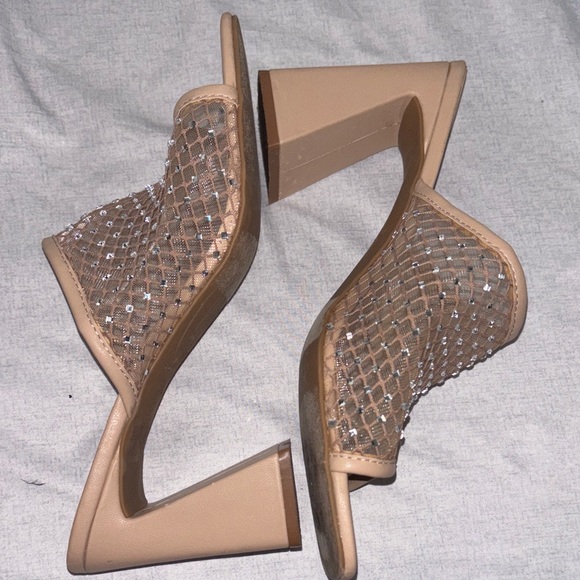Open Edit Women's Beige Mesh Sandals - Picture 5 of 6